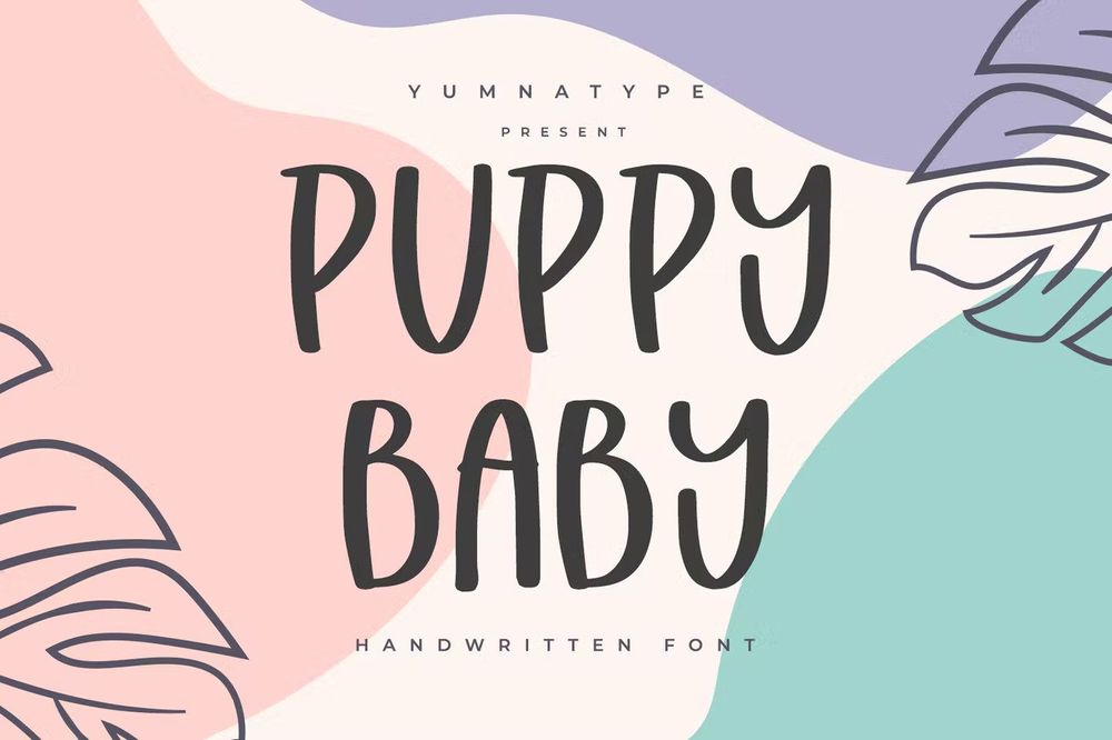A handwritten font for baby design