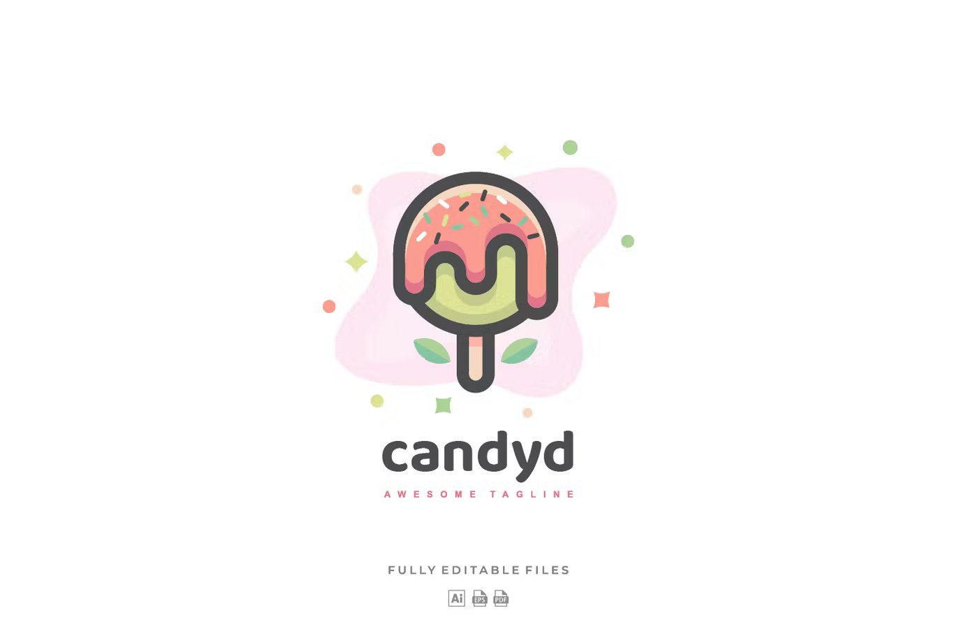 A candy kid logo template