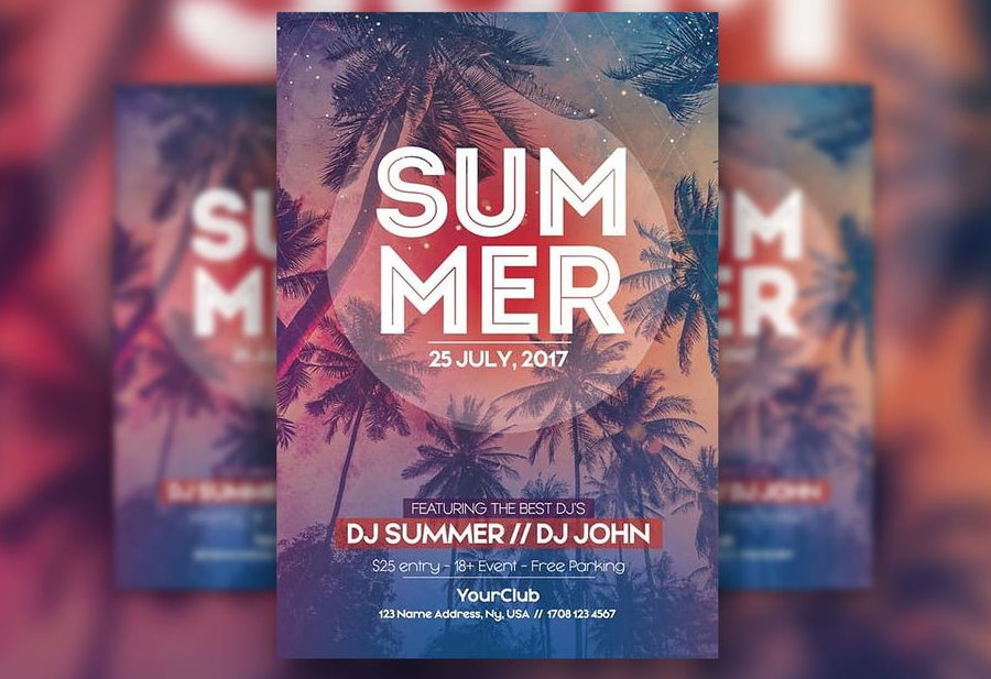 Summer event flyers cover