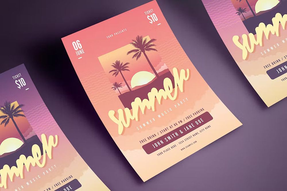 A simple summer flyer template