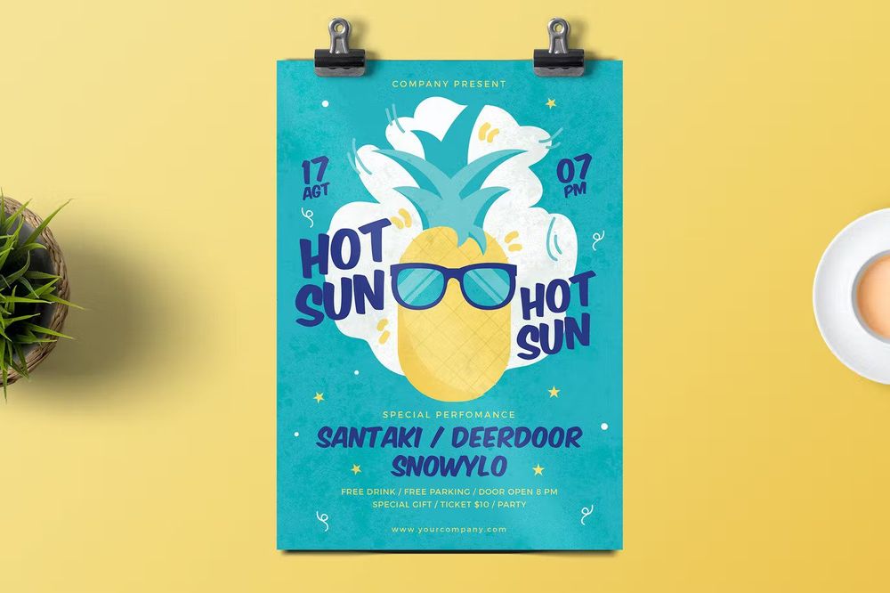 A solo summer flyer template