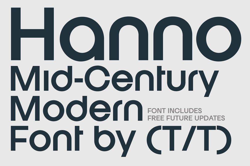 A future mid-century modern font