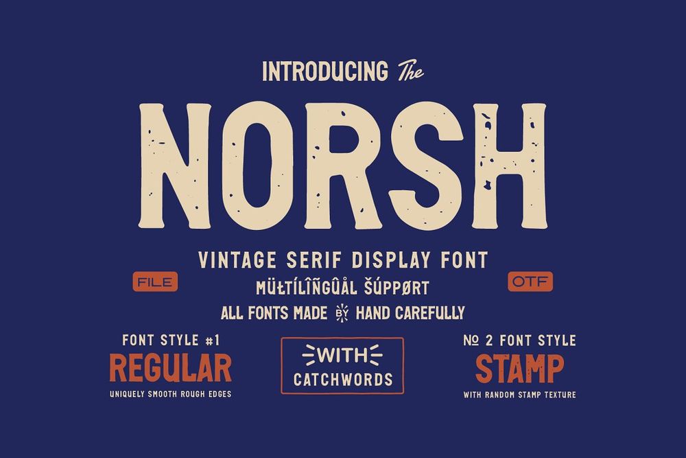 Vintage serif display font