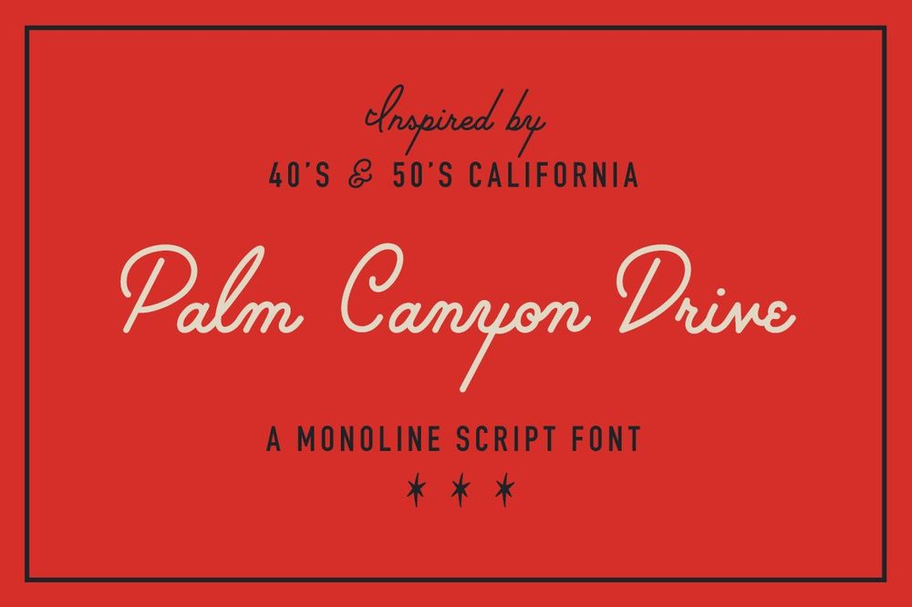 A vintage monoline script font