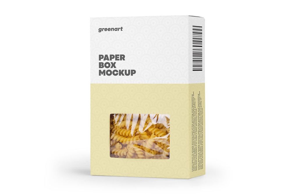 Spiral pasta packaging mockup
