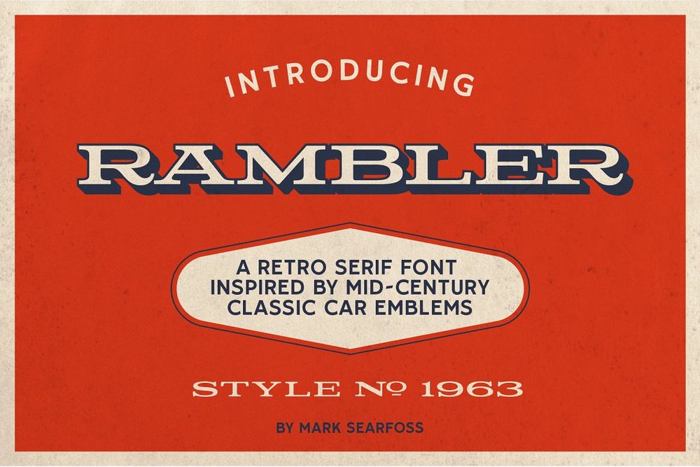 A retro serif font