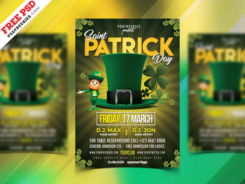 Free st. patricks day flyer template