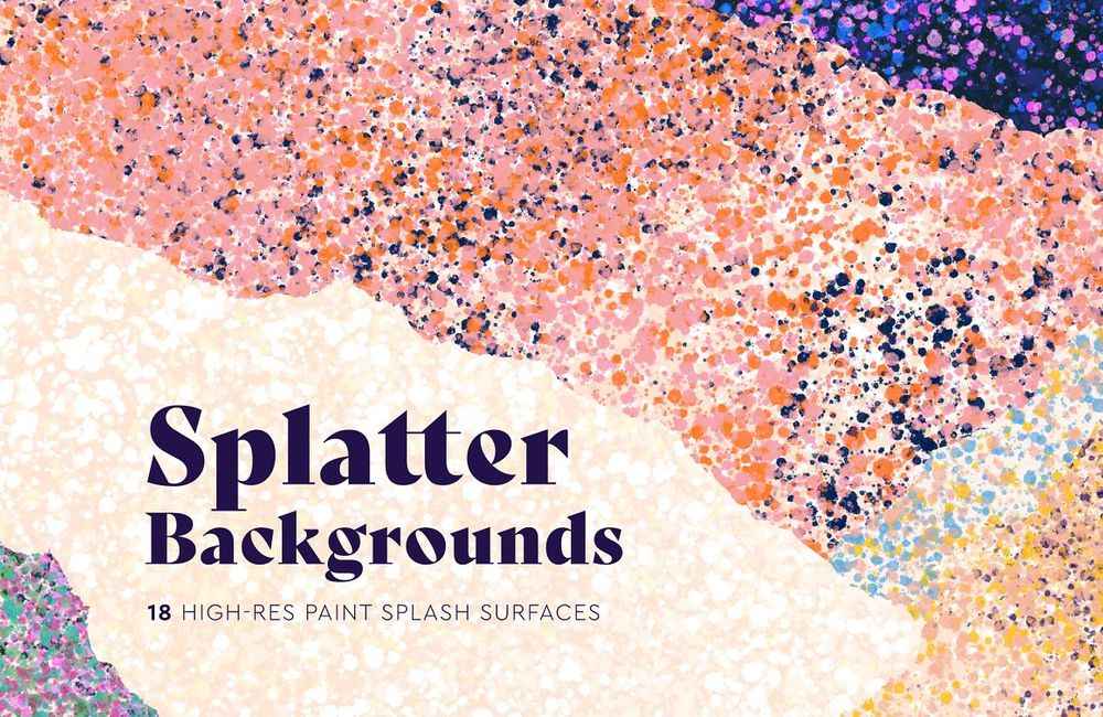 Eighteen splatter backgrounds