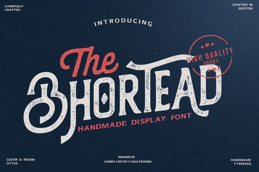 A vintage handmade display font