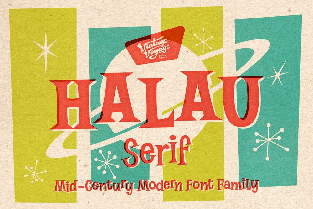 A mid-century serif font family