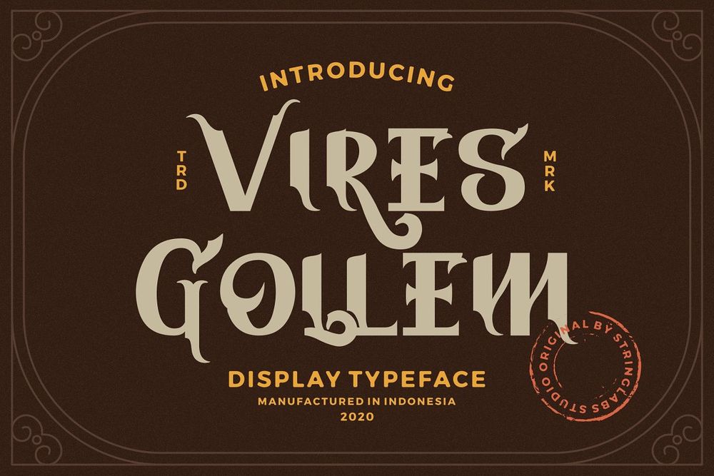 A marvelous display typeface