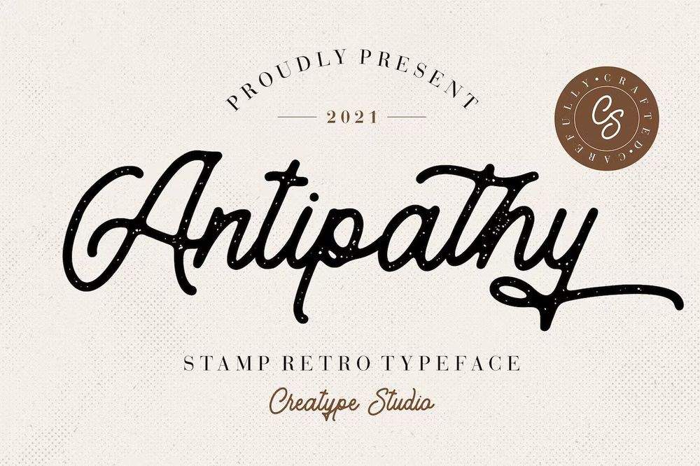 A stamp retro typeface