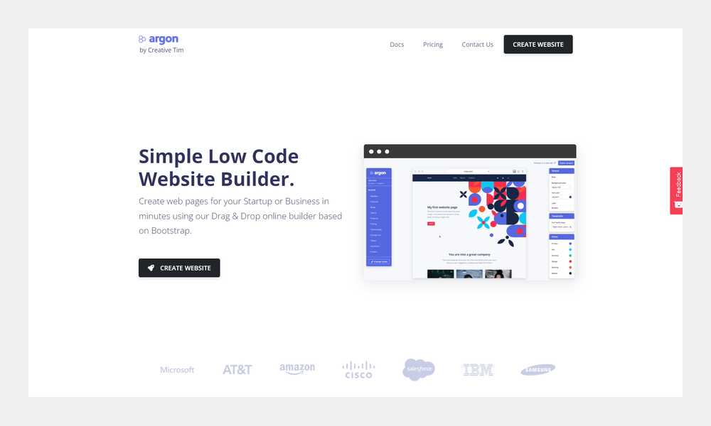 A simple low code website builder