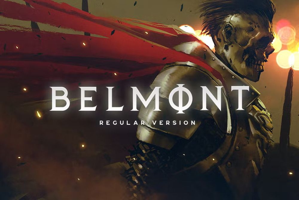 A regular version belmont font