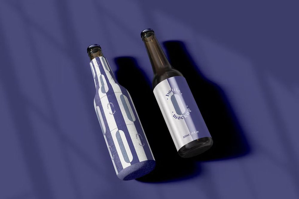 Bottle koozie mockup template