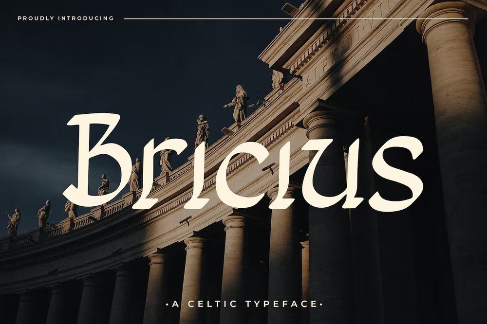 A display celtic style typeface