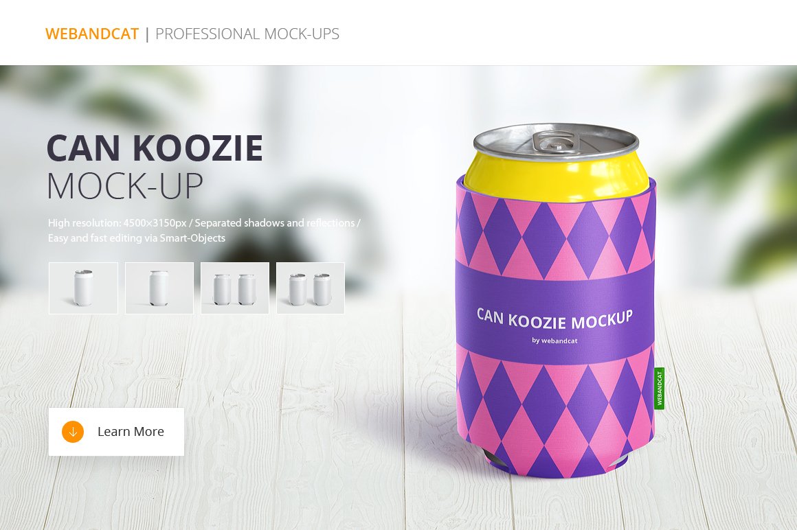 Can koozie mockup templates