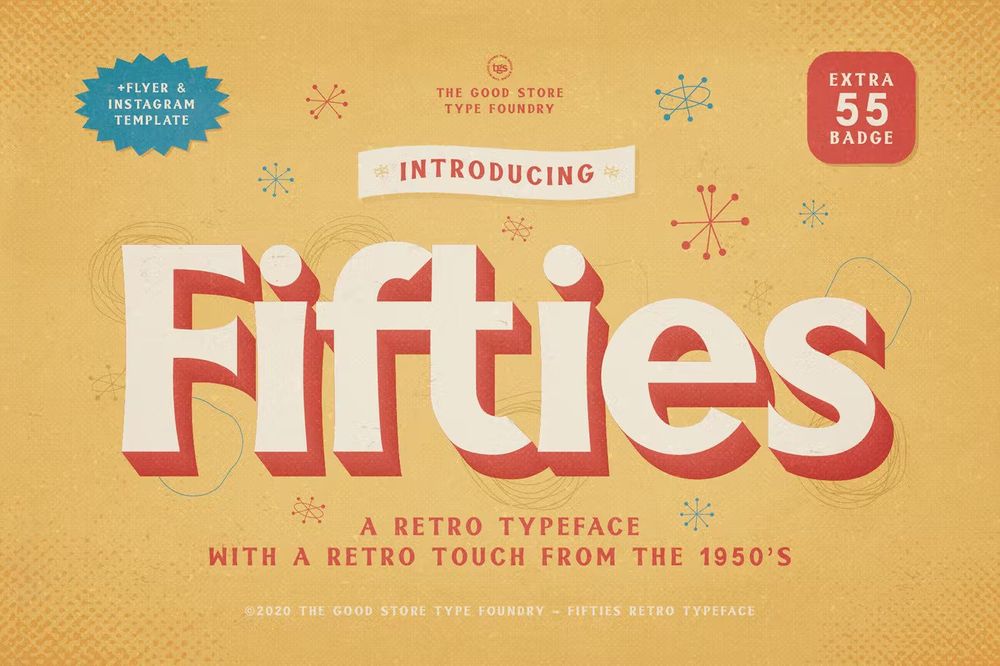 A mid century retro typeface