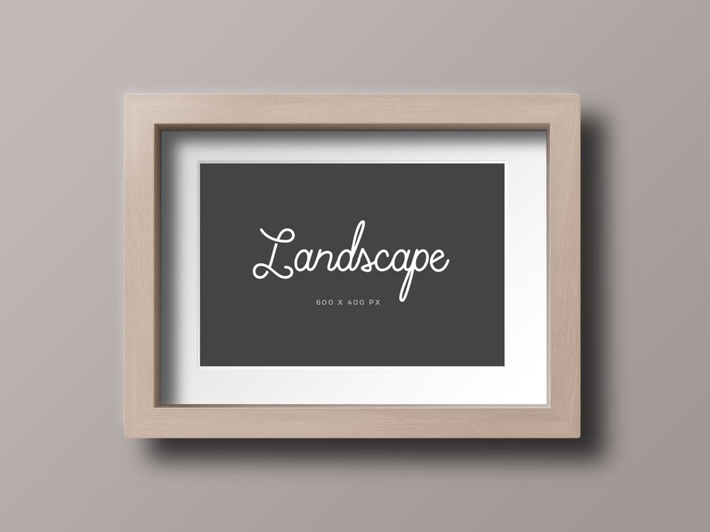 A free landscape photo frame mockup