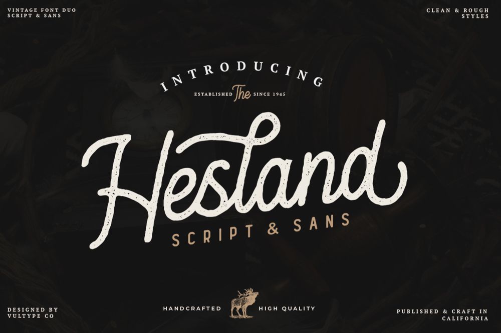 Script and sans typeface