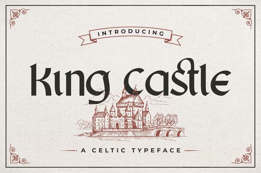A celtic style medieval typeface