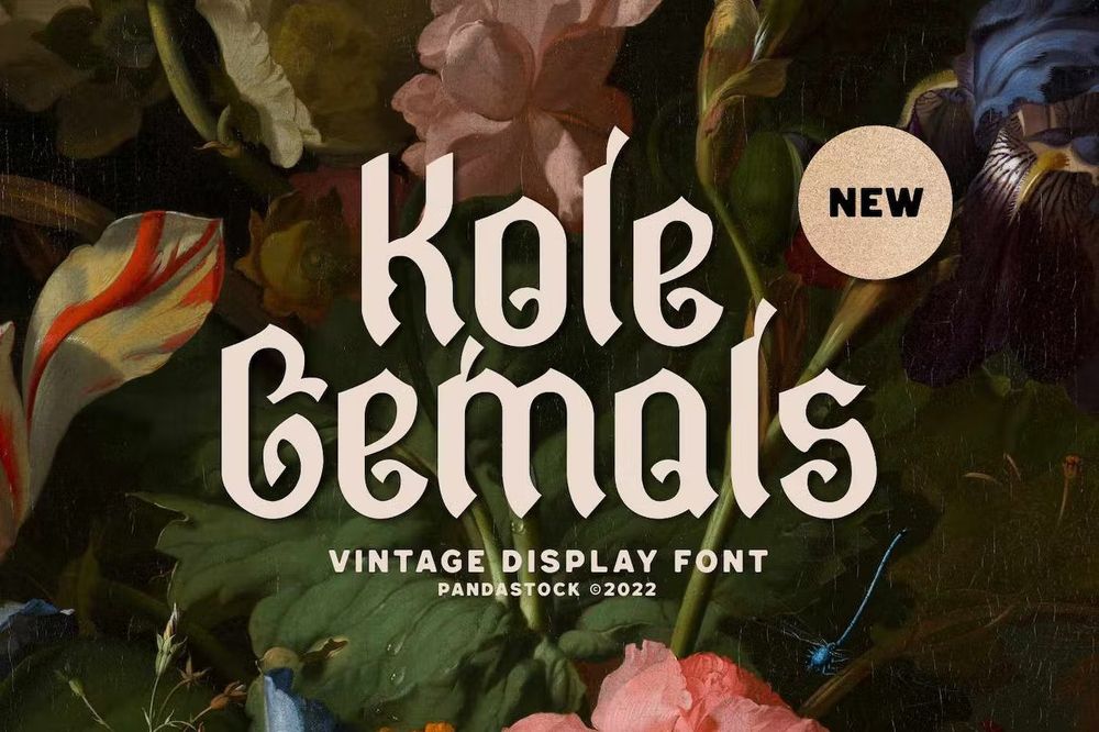 A vintage display font