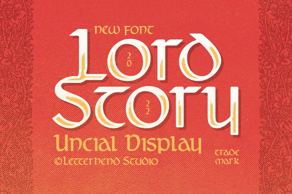 A lordish uncial display font