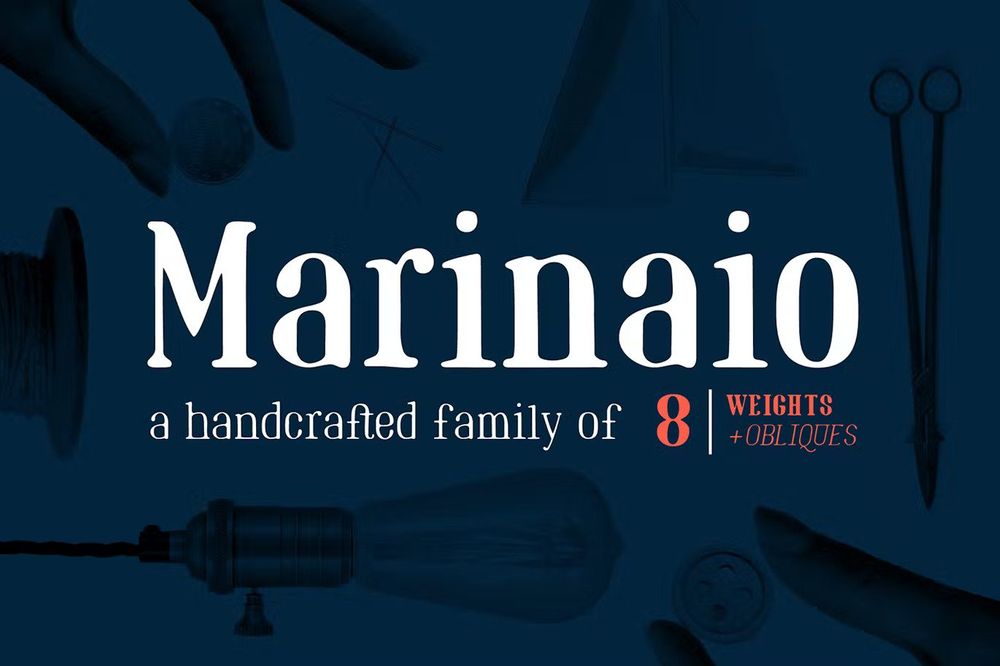 A handcrafted font family with wight weights