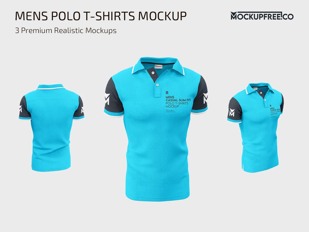 Mens polo shirt realistic mockup