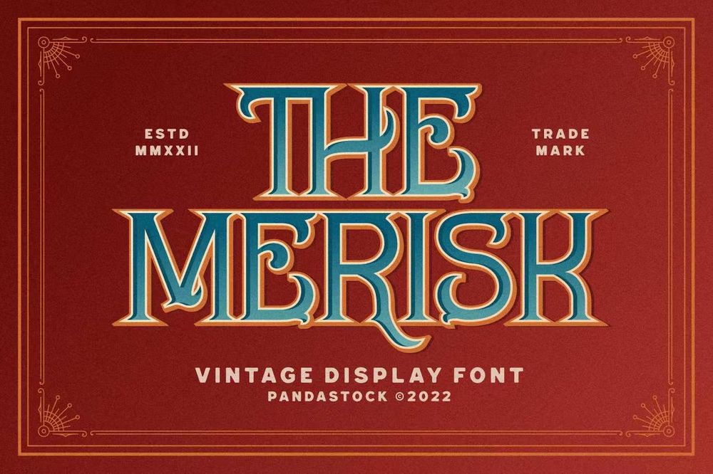 A vintage display font