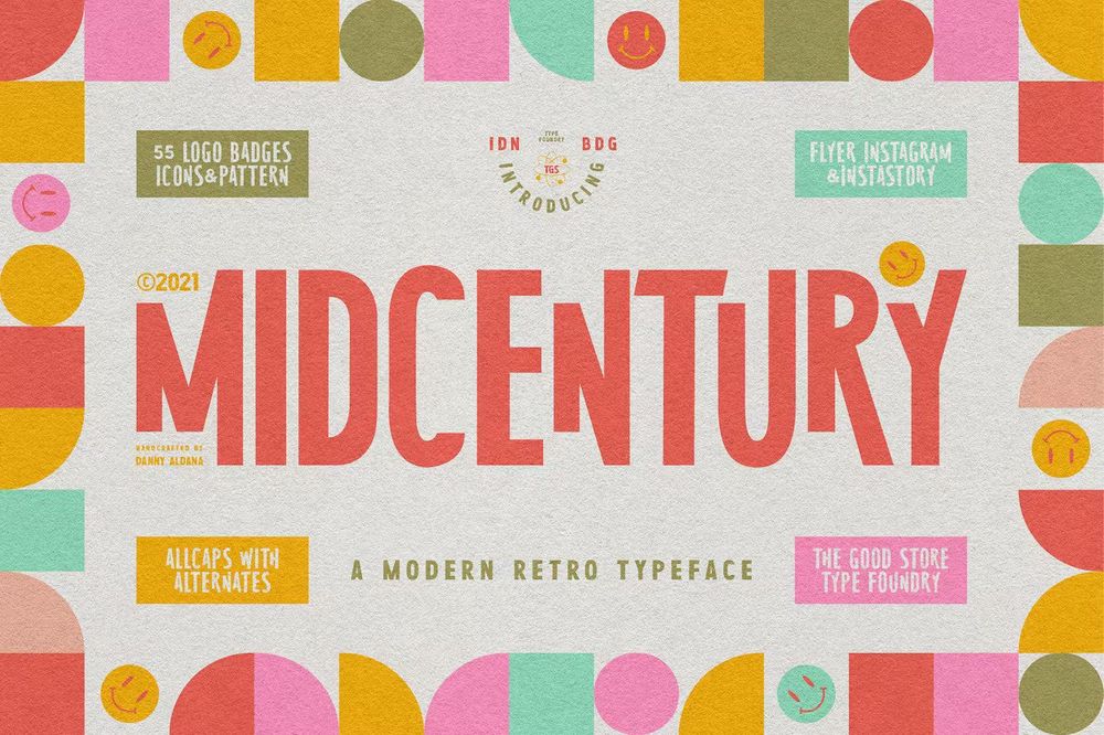 A modern retro typeface