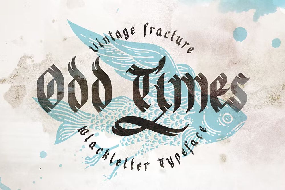 Odd times medieval typeface