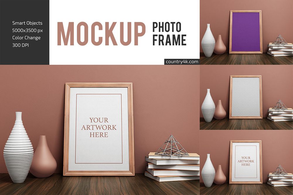 A set of photo frame mockups