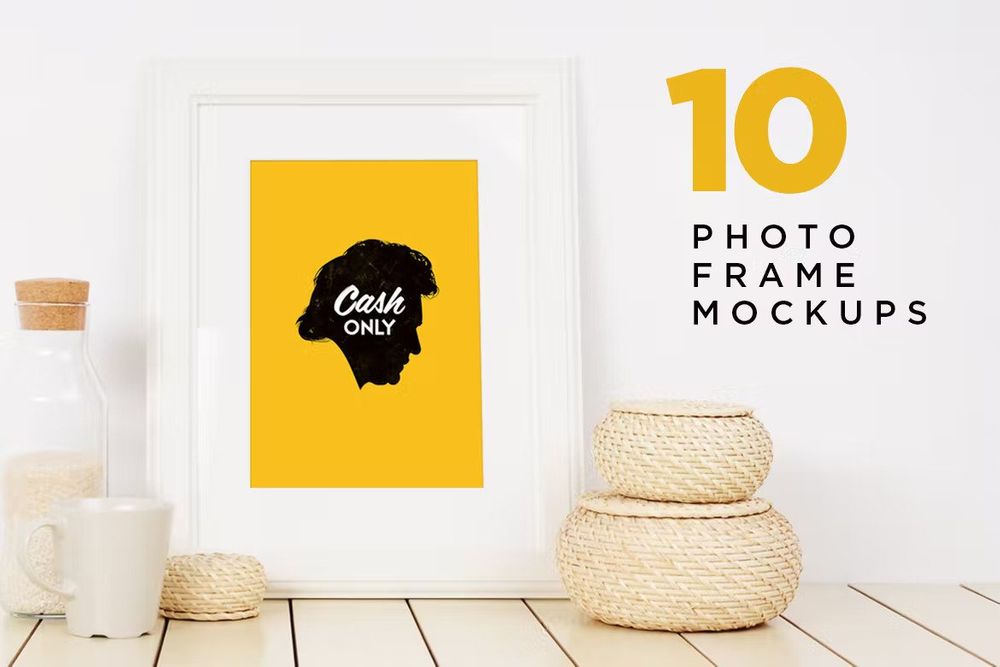 Ten photo frame mockups
