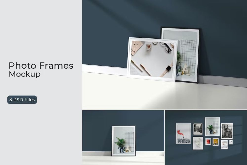 A set of photo frame mockups