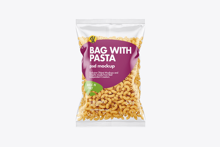 Pasta bag mockup template