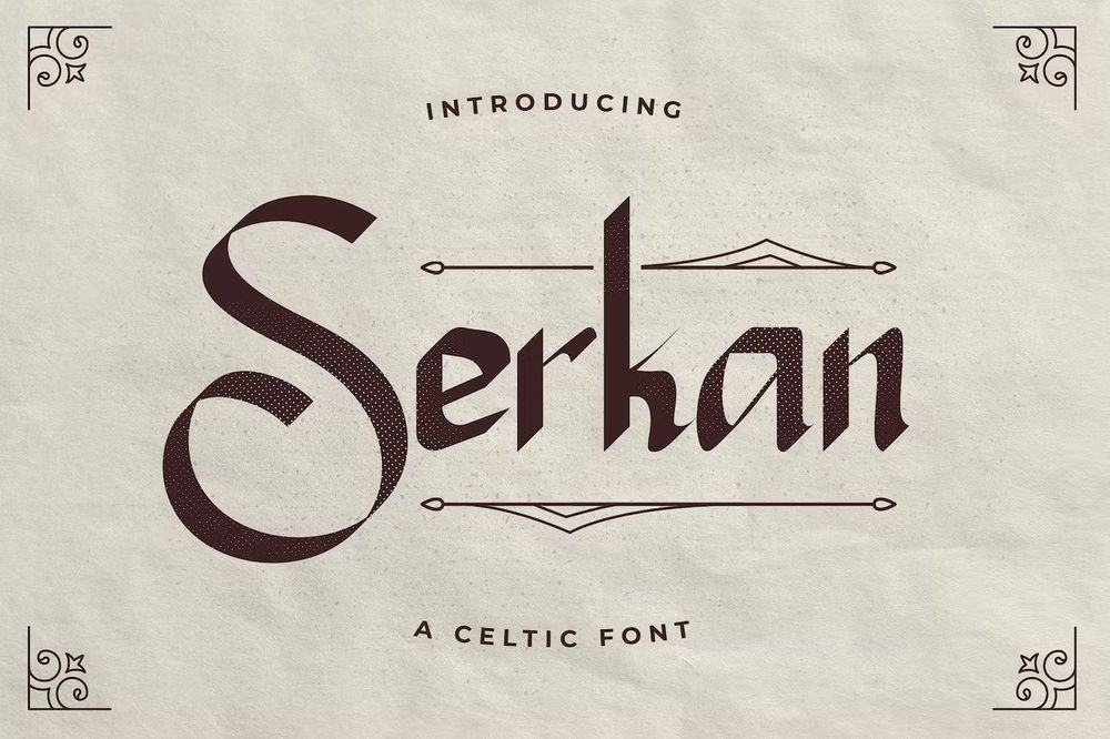 A celtic style font 