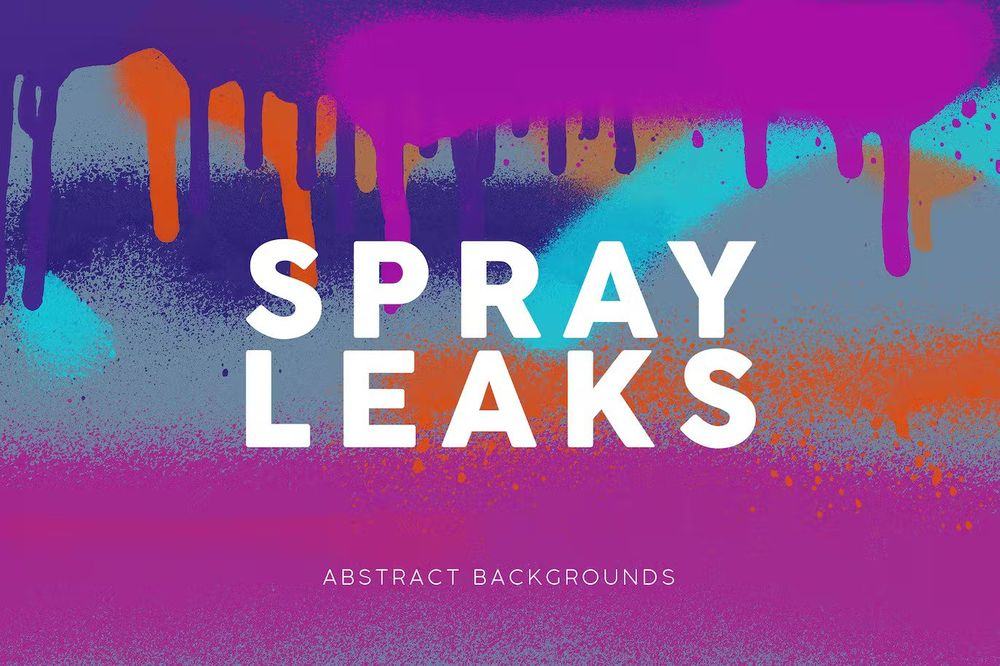 Spray paint leaks background set