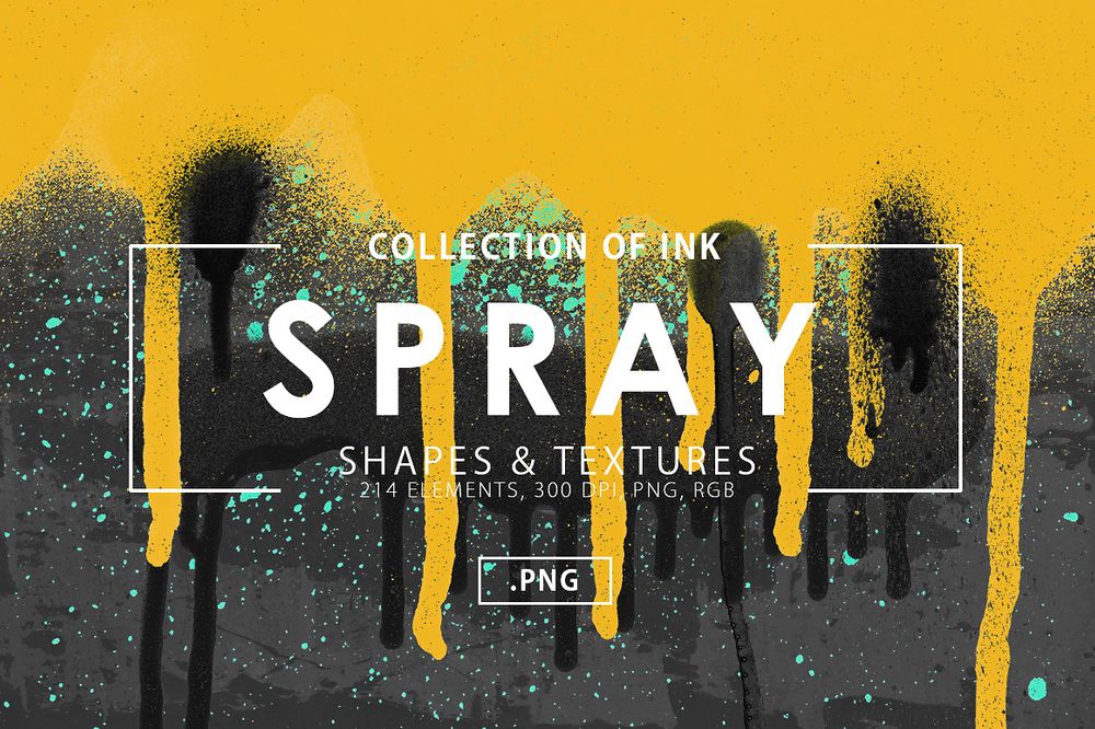 Spray shapes and textures