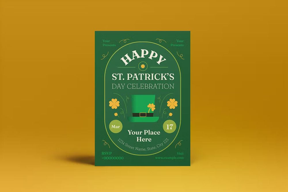 Happy St. Patricks day celebration flyer