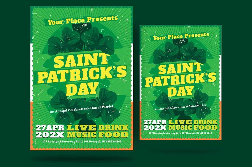 Different size st. patricks day flyers