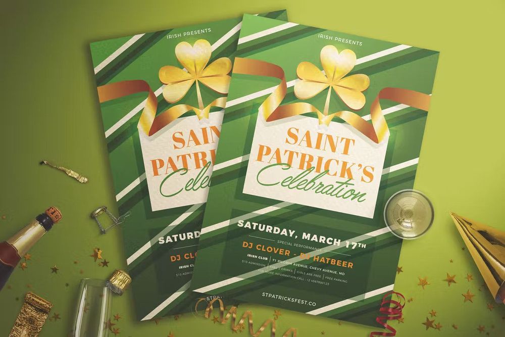 St. patricks celebration flyers cover