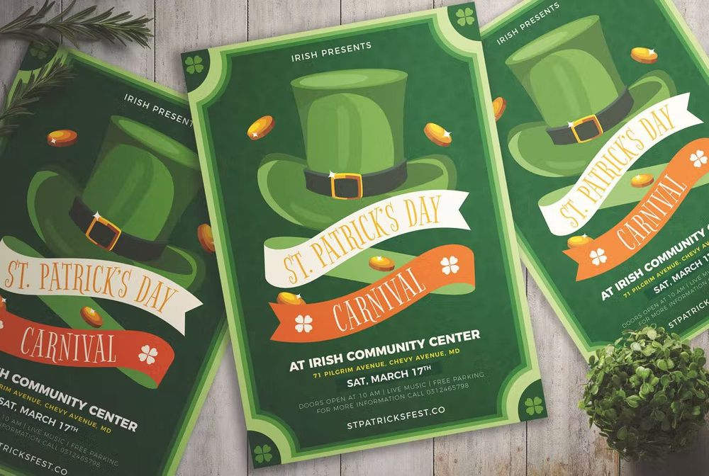 St. Patrick day carnival flyer