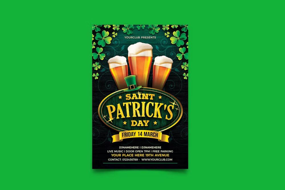 Saint Patricks day flyer template