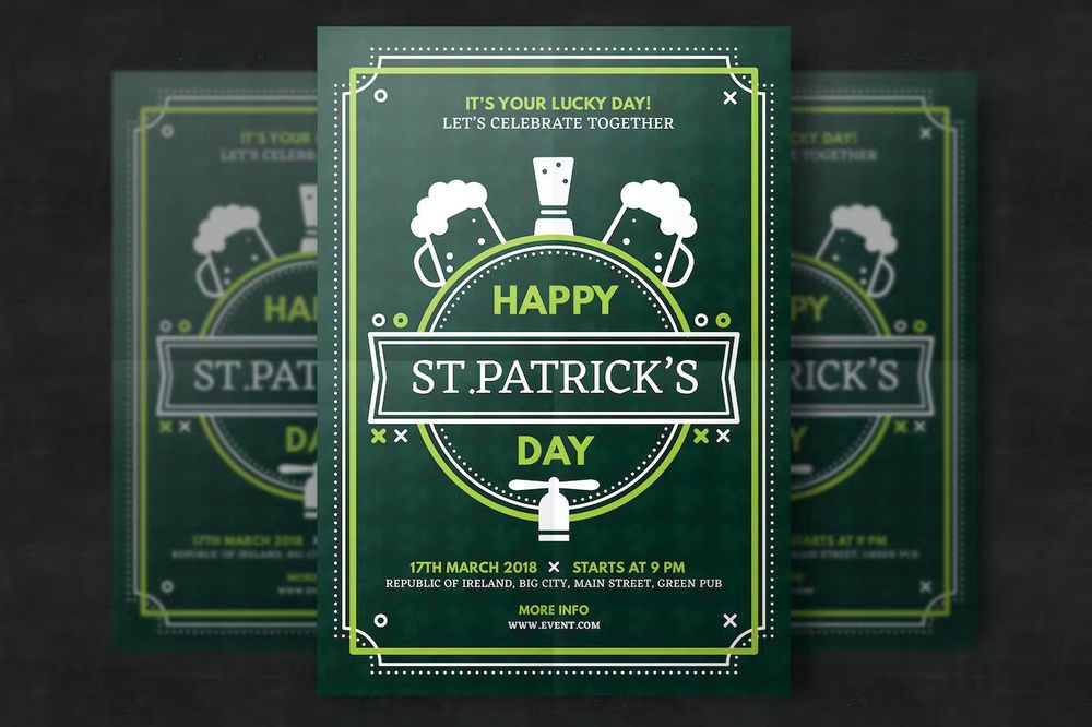 Happy St. Patricks day flyer