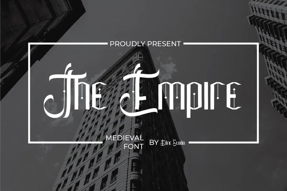 The empired medieval typeface