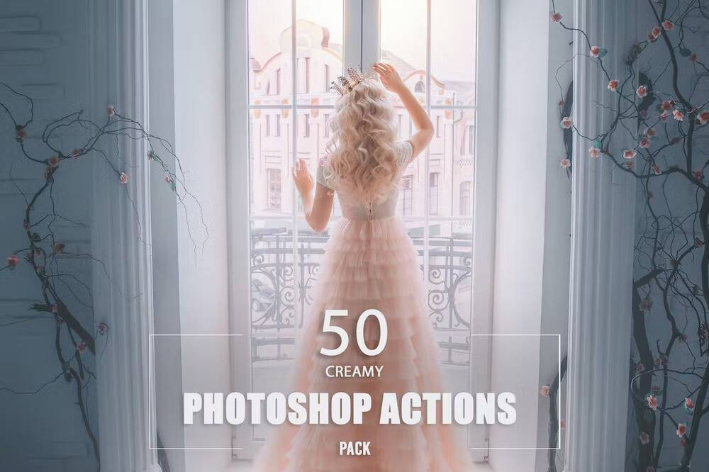 Fifty creamy photoshop actions set