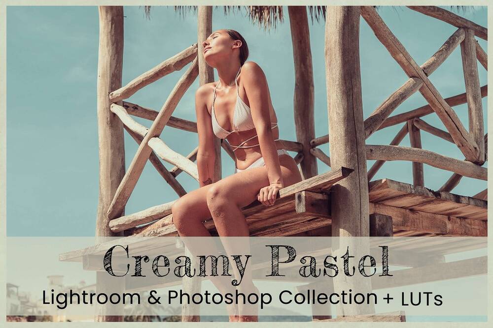 Creamy pastel effect photoshop action collection