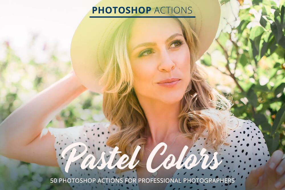 Pastel colors photoshop action set