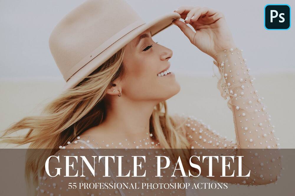 Pastel and creamy photoshop action set